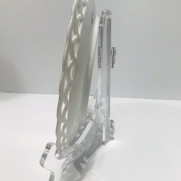 Vintage Bavarian Royal Hanover Fruit Plate Reticulated Rim Gold Trim 7.5” - Picture 7 of 7